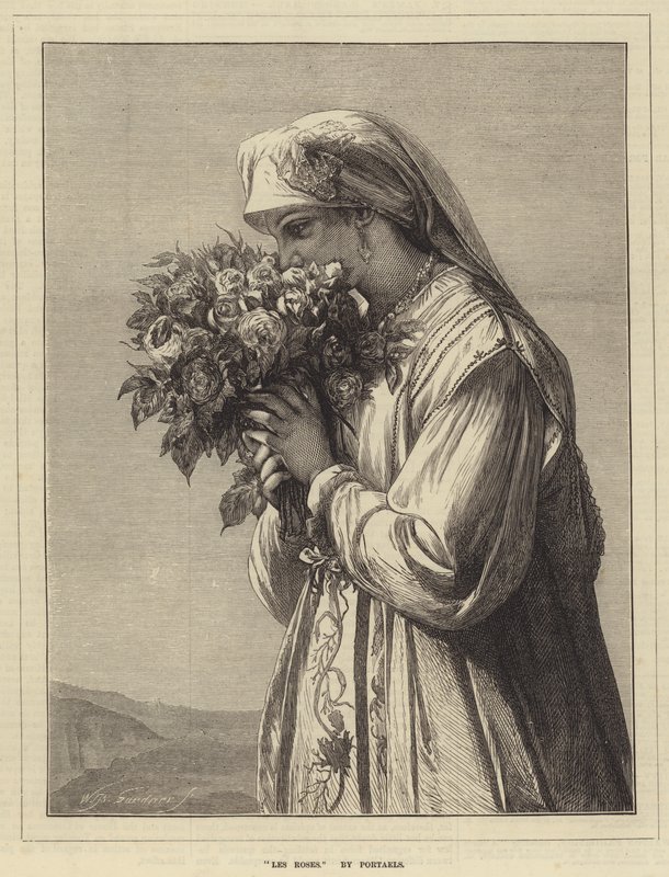 Les Roses door Jean Francois Portaels