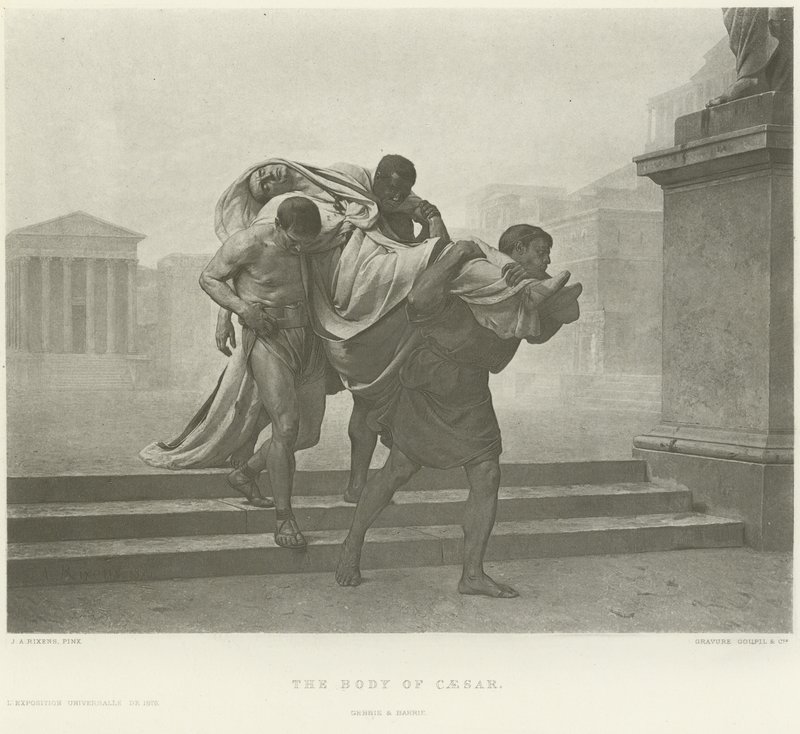 Het lichaam van Caesar door Jean Andre Rixens