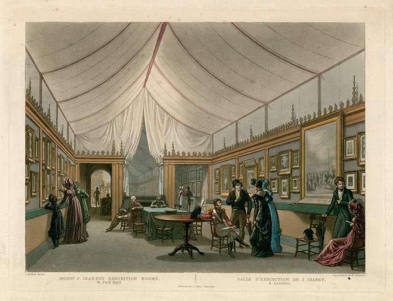 Tentoonstellingsruimte van Monsieur J Isabey door Jean Baptiste Isabey