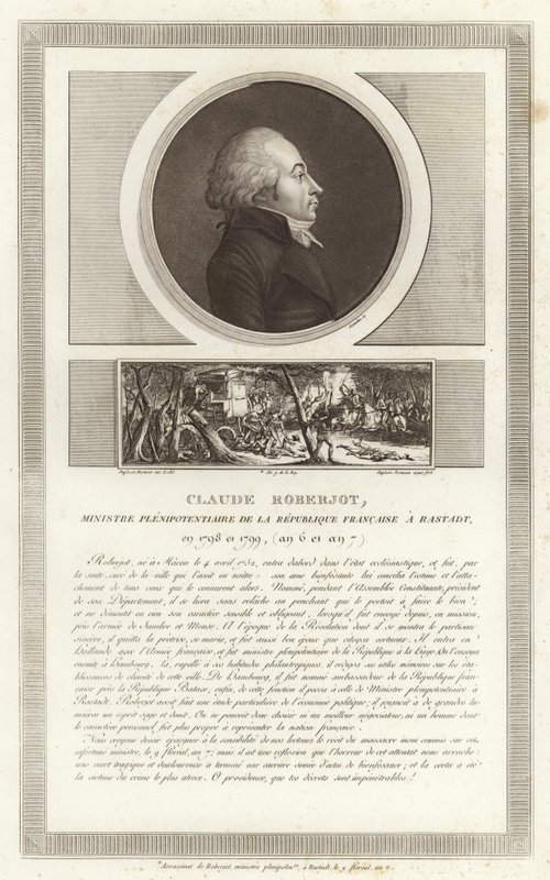 Portret van Claude Roberjot door Jean Duplessi Bertaux