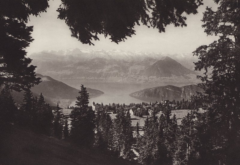 Rigi Kaltbad, Uitzicht op Vierwaldstättersee door Jean Gaberell