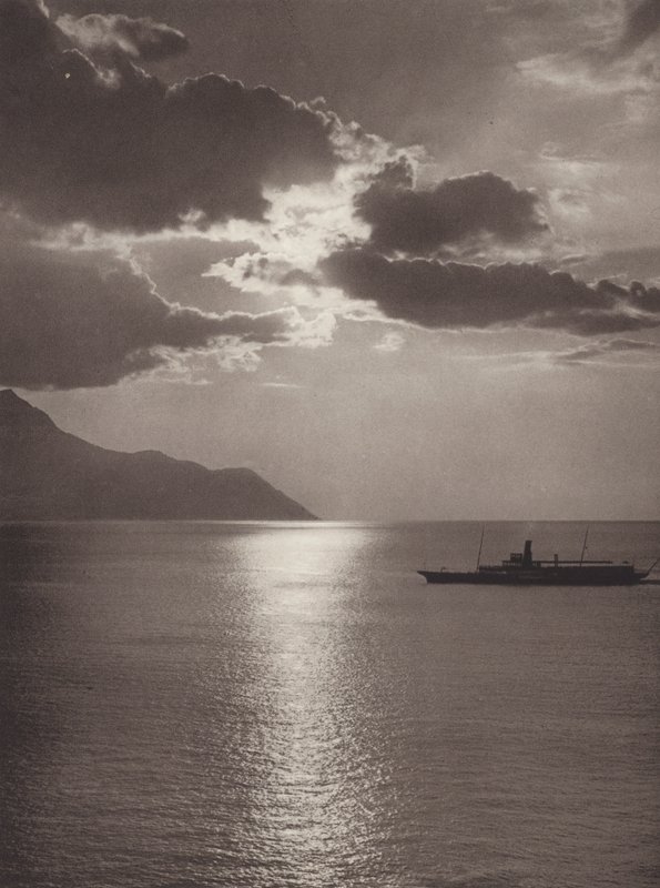 Zwitserland: Meer van Genève, avond door Jean Gaberell