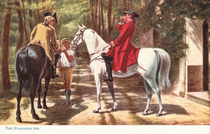 De herberg langs de weg door Jean Louis Ernest Meissonier