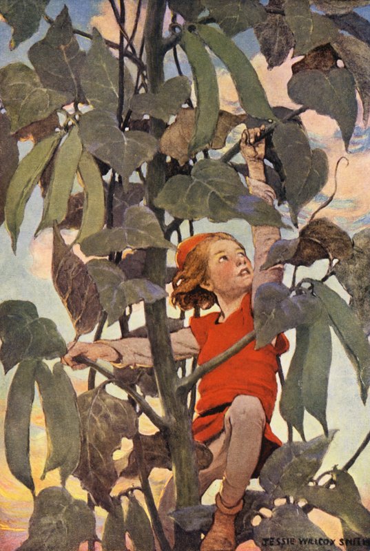 Jack en de Bonenstaak door Jessie Willcox Smith