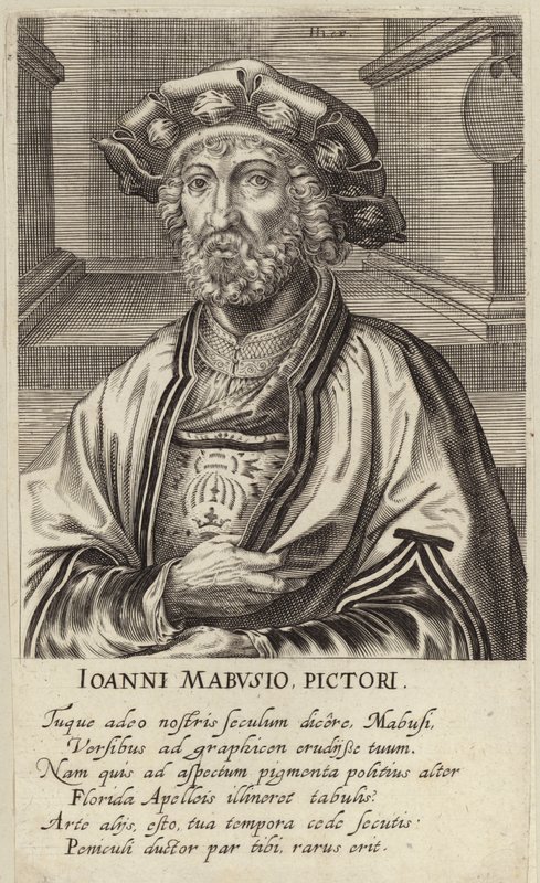 Portret van Jan Mabuse door Johan Wierix