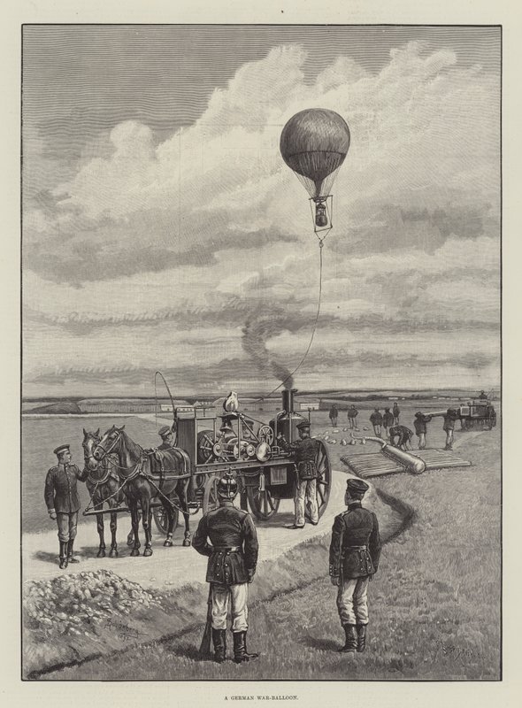 Een Duitse Oorlogsballon door Johann Nepomuk Schonberg