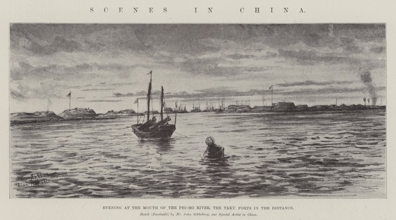 Scènes in China door Johann Nepomuk Schonberg