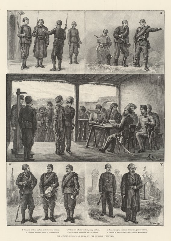 Het Oostenrijks-Hongaarse leger aan de Turkse grens door Johann Nepomuk Schonberg