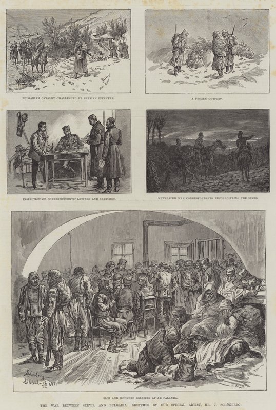 De Oorlog tussen Servië en Bulgarije door Johann Nepomuk Schonberg