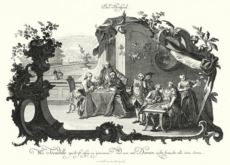 Bordspellen door Johann Esaias Nilson