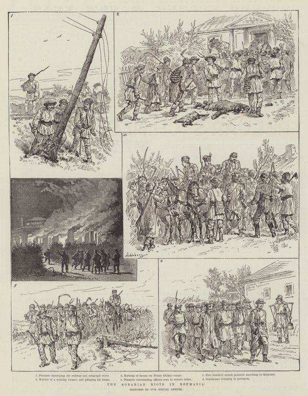 De Agrarische Opstanden in Roemenië door Johann Nepomuk Schonberg