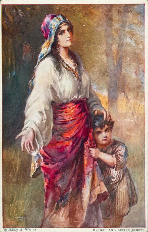 Rachel en kleine Joseph door Johannes Adolf Tillack