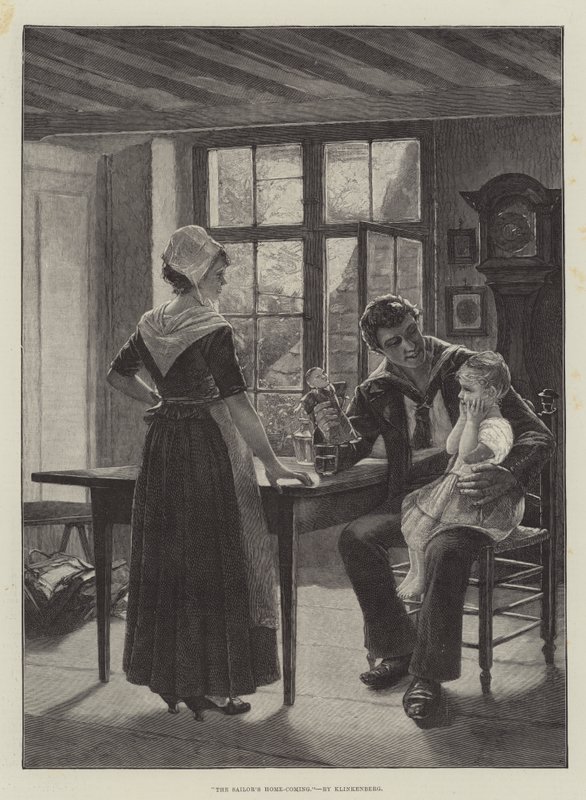 De thuiskomst van de zeeman door Johannes Karel Christian Klinkenberg