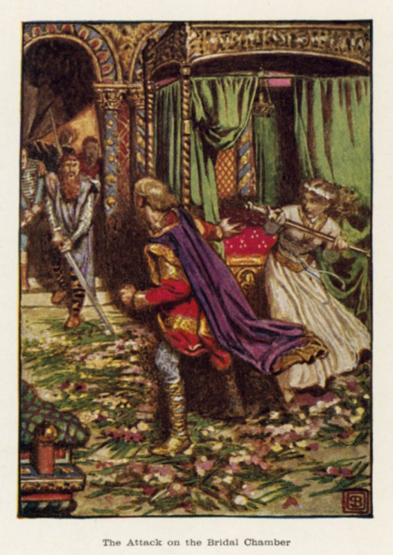 De Aanval op de Bruidskamer door John Byam Liston Shaw