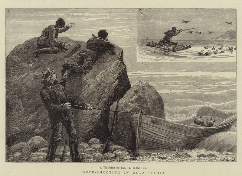 Eendenjacht in Nova Scotia door John Charles Dollman
