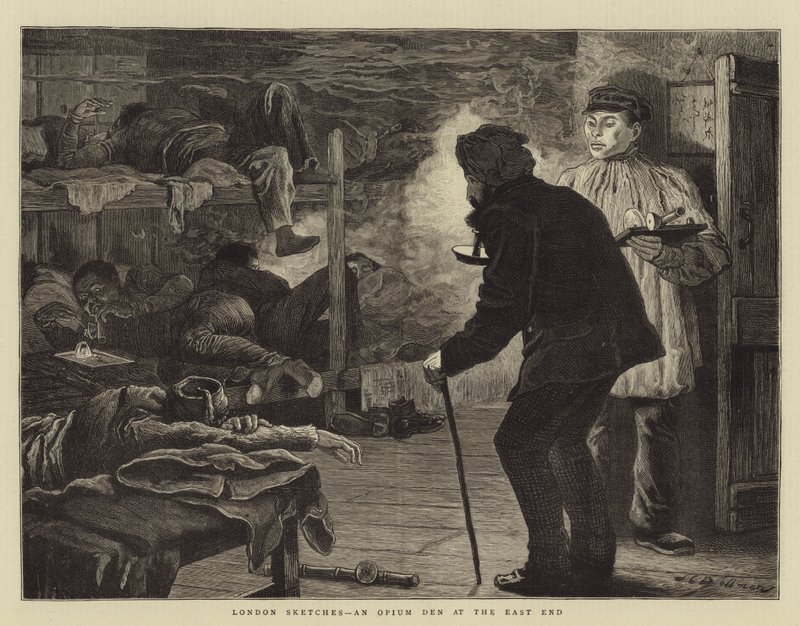 Londense Schetsen, een Opiumhol in het Oostelijk Eind door John Charles Dollman