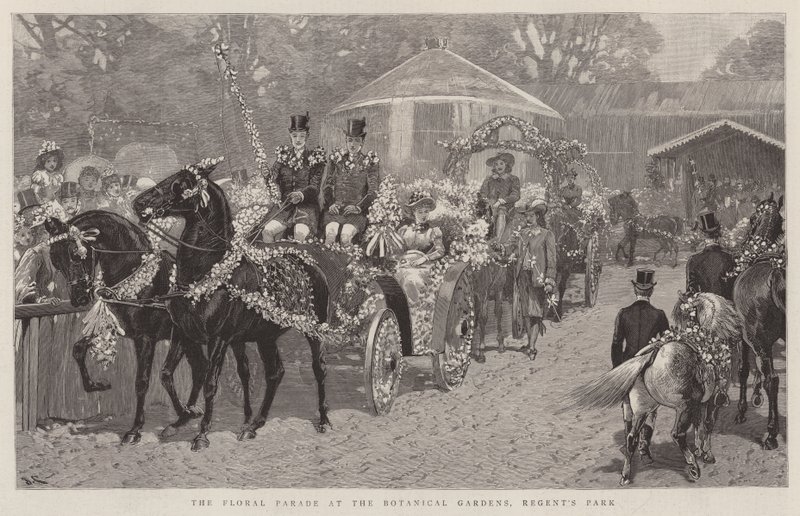 De bloemenparade in de botanische tuinen, Regent