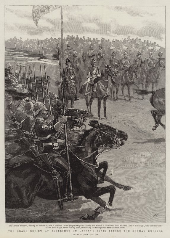 De grote parade in Aldershot op Laffan