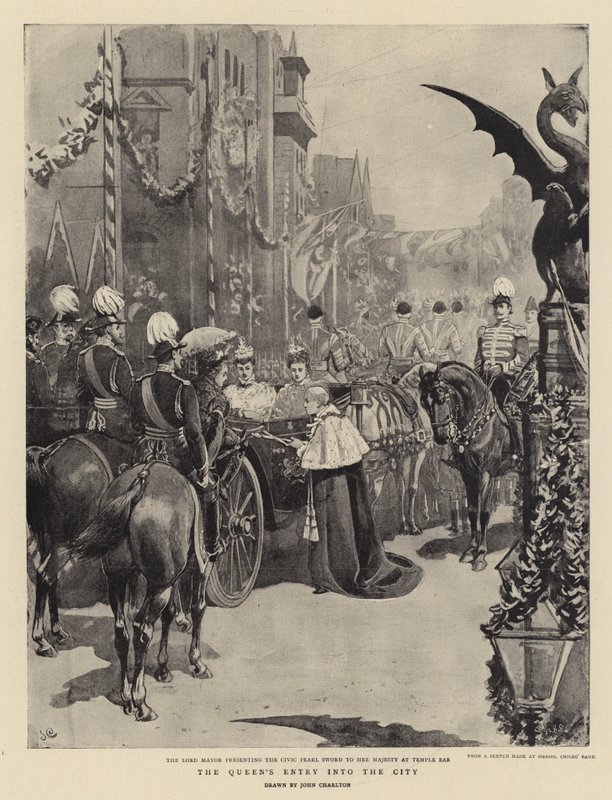 De intocht van de koningin in de stad door John Charlton