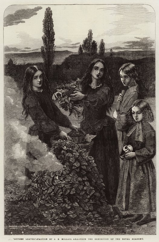 Herfstbladeren door John Everett Millais