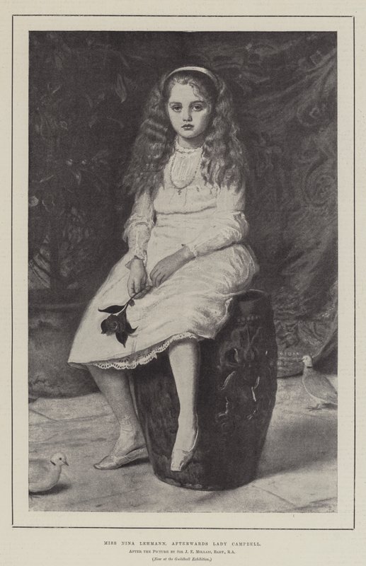 Miss Nina Lehmann, later Lady Campbell door John Everett Millais