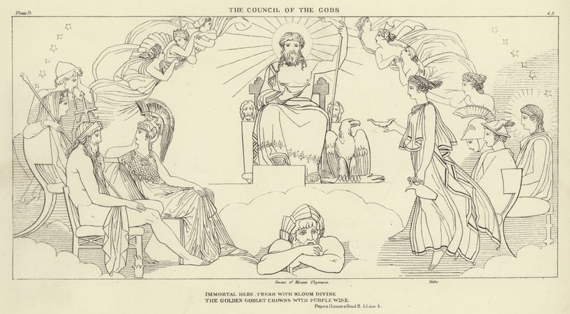 De Raad van de Goden door John Flaxman