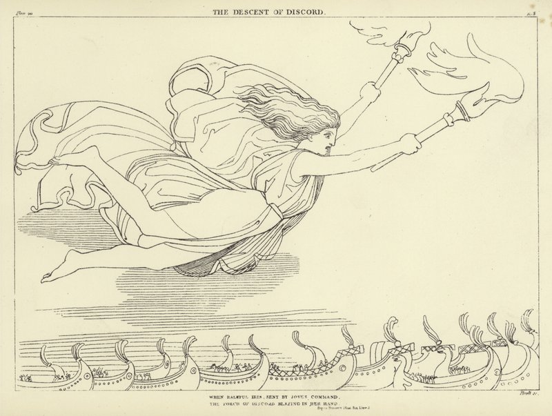 De Afdaling van Onenigheid door John Flaxman