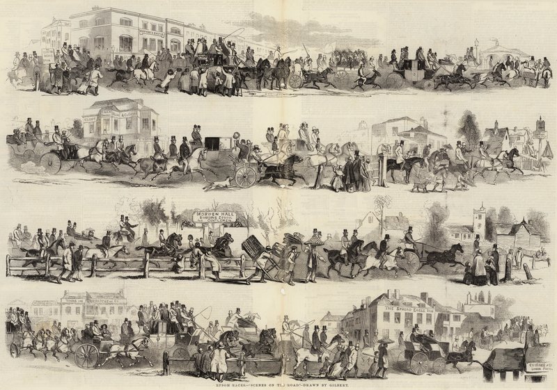 Epsom Races, Scènes op de Weg door John Gilbert