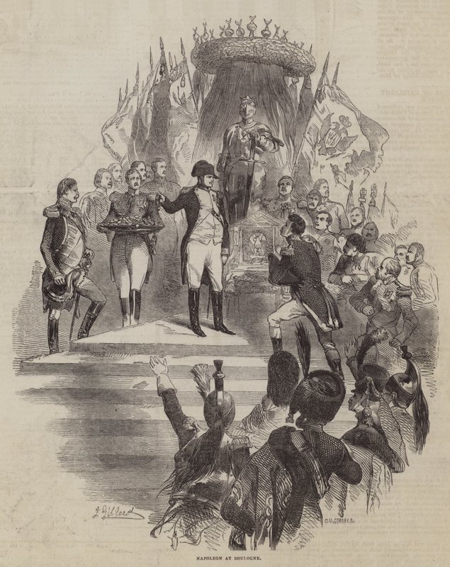 Napoleon in Boulogne door John Gilbert
