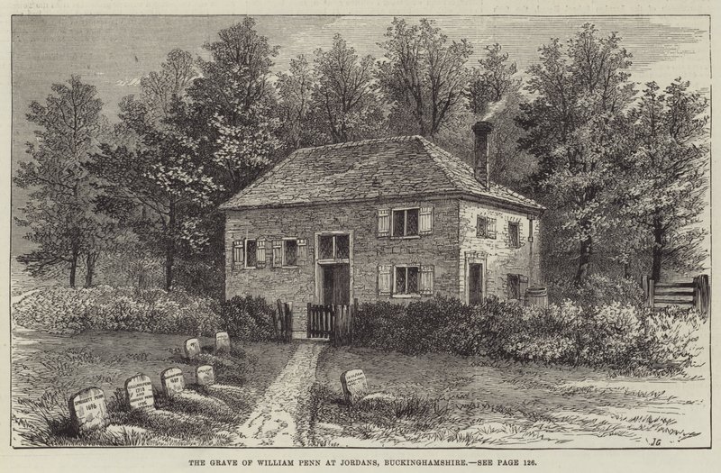 Het graf van William Penn in Jordans, Buckinghamshire door John Gilbert