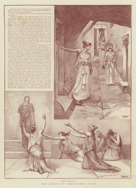 De geest van de vrouw van Periander door John Reinhard Weguelin