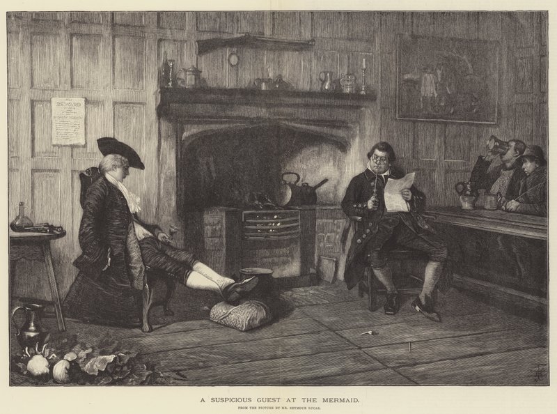 Een verdachte gast bij de Zeemeermin door John Seymour Lucas