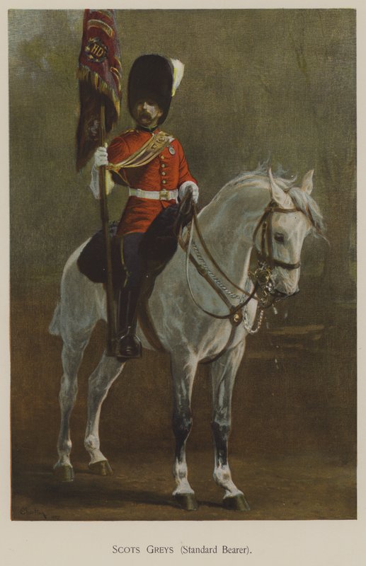 Scots Greys, vaandeldrager door John (after) Charlton