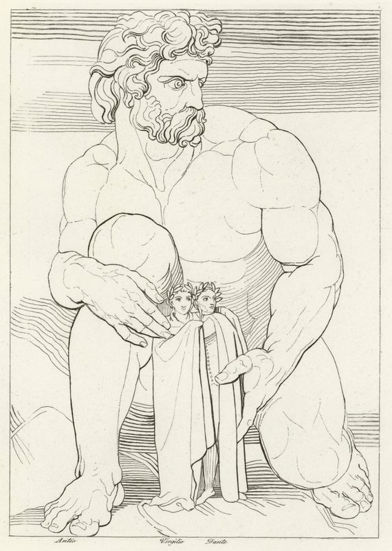 De Reuzen, Inferno, Canto 31 (gravure) door John (after) Flaxman