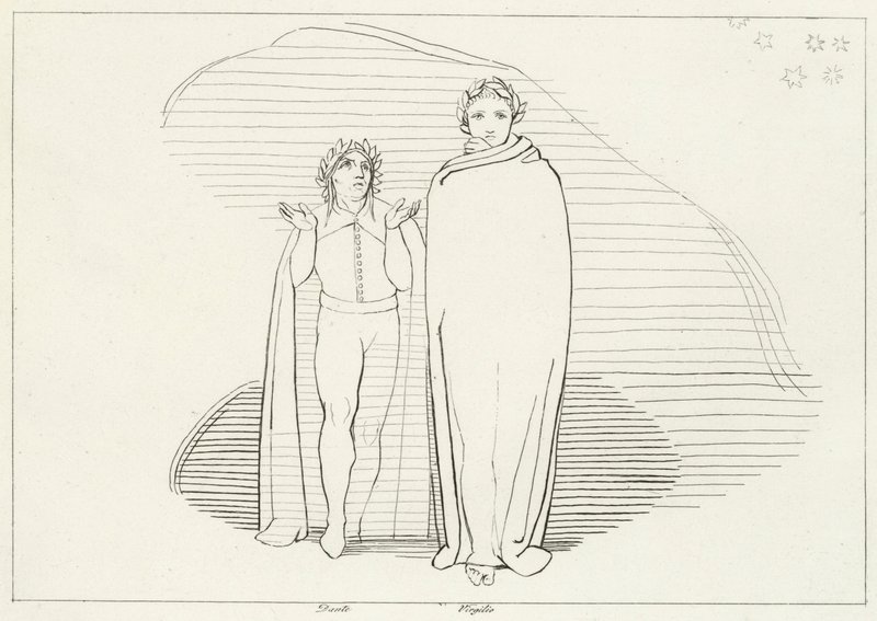 De wederopstanding, Inferno, Canto 34 door John (after) Flaxman