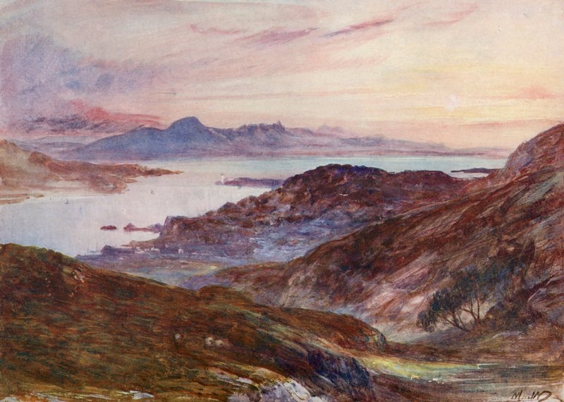 Skye, vanaf Strome Ferry door John (after) MacWhirter
