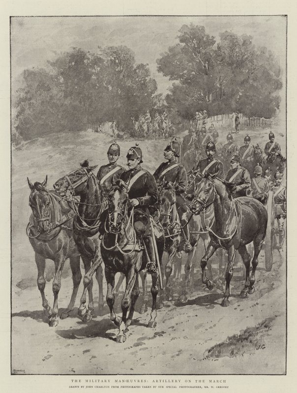 De Militaire Manoeuvres, Artillerie op Mars door John Charlton
