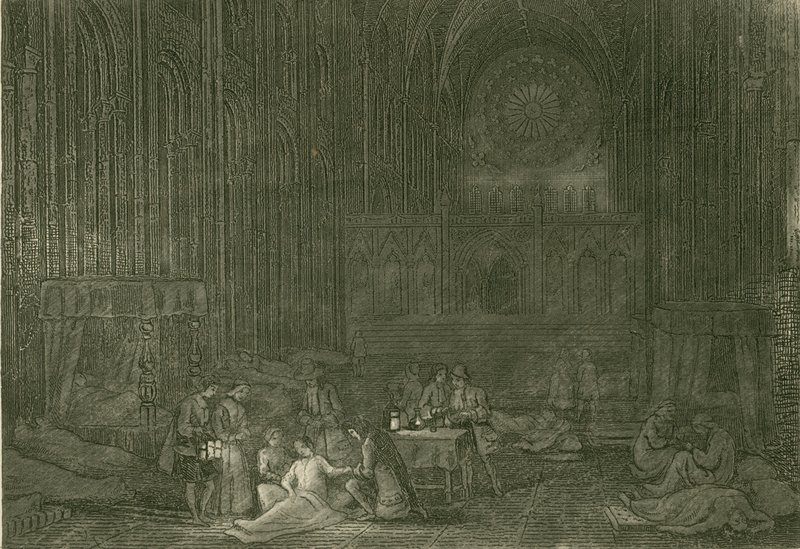 Sint-Paulus omgebouwd tot een pesthuis door John Franklin