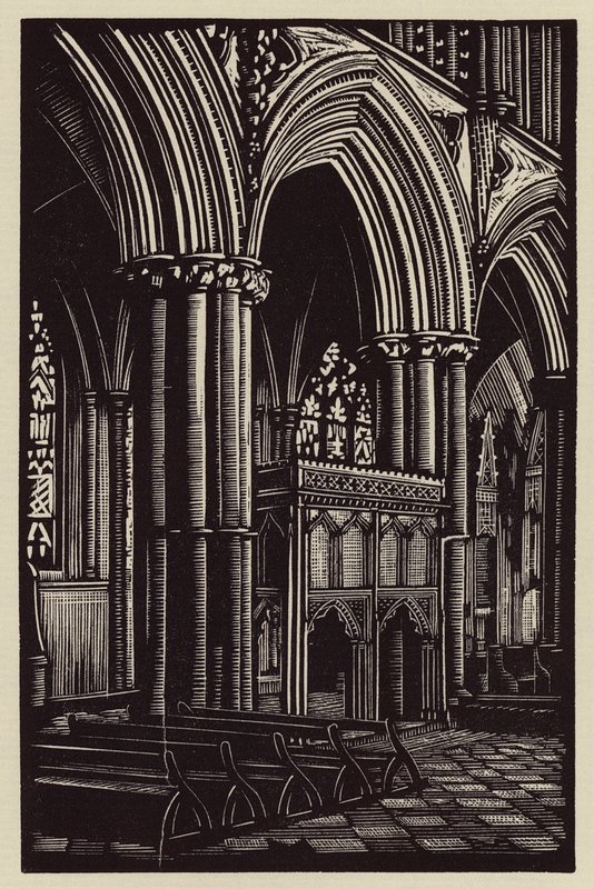 Kathedraal van Ely: In de pastorie (houtsnede) door John Frederick Greenwood