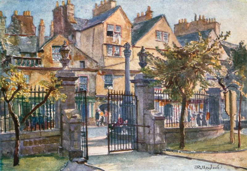 Oude Huizen in Canongate door John Fulleylove