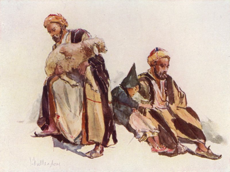 Syrische herders en herdersjongen door John Fulleylove