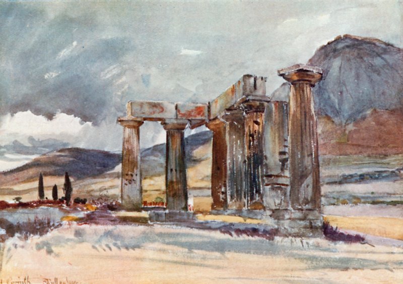 De Tempel in Korinthe door John Fulleylove