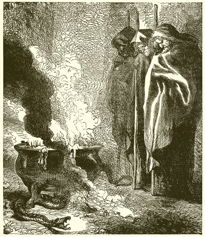 Macbeth: De Drie Heksen door John Gilbert
