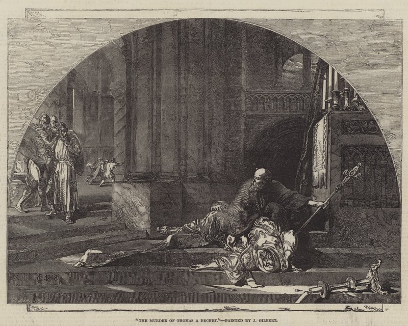 De moord op Thomas A Becket door John Gilbert