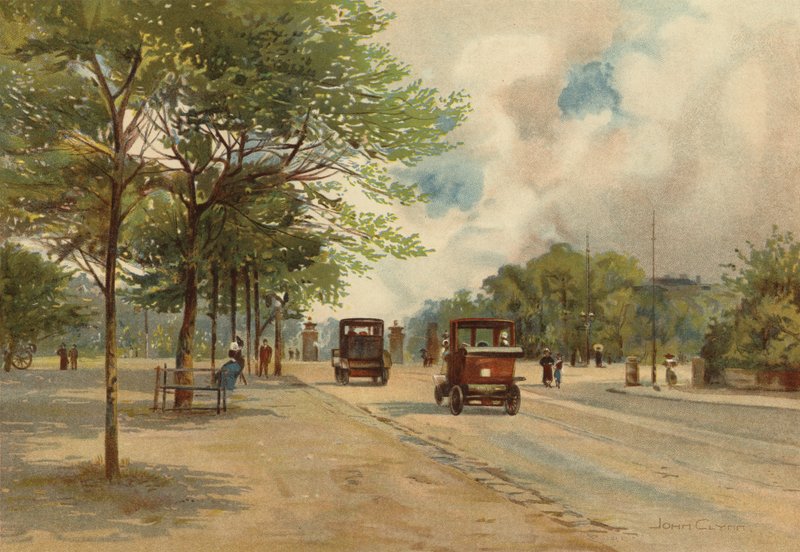 Liverpool: Ingang naar Princes Park (kleur litho) door John Glynn