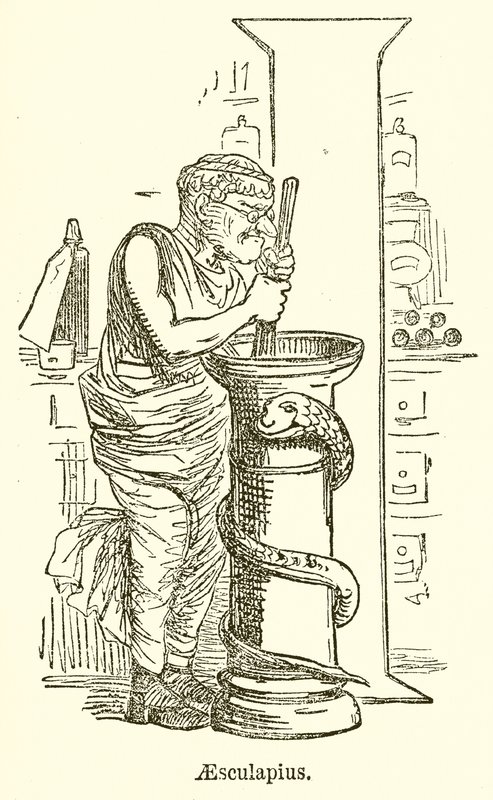 Aesculapius door John Leech