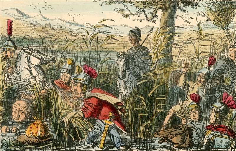 Marius ontdekt in de moerassen bij Minturnae door John Leech