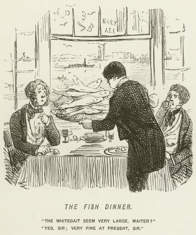 Het visdiner door John Leech