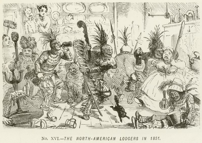 De Noord-Amerikaanse logés in 1851 door John Leech