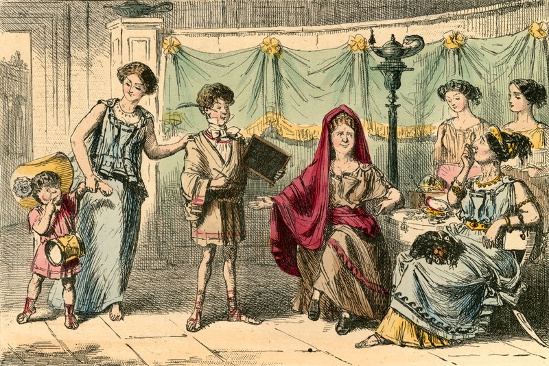 De moeder van de Gracchi door John Leech